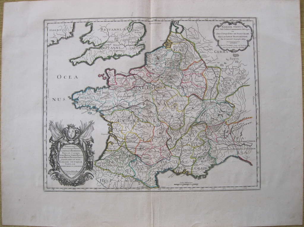 Gran mapa de Francia, 1740. Sanson/ Vagoundy